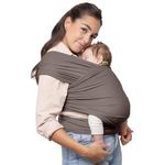 Boba Baby Wrap Carrier Newborn to Toddler - Stretchy Baby Wraps Carrier - Baby Sling - Hands-Free Baby Carrier Wrap - Baby Carrier Sling - Baby Carrier Newborn to Toddler 3-15 kg (Grey)