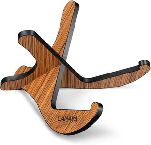 CAHAYA Guitar Stand Floor Wooden - Portable Universal Guitar Holder X-frame Instrument Holder Thickened Plywood with PU Cover for Acoustic Electric Bass Classical Guitars