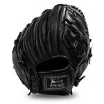 Franklin Sports Baseball Fielding Glove - Men's Adult/Youth Baseball Glove - CTZ5000 Black Cowhide Infield Glove - 12" Basket Web Infielders, Pitchers, Black Chrome (22415)