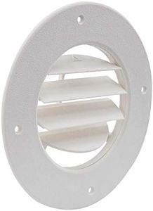 RecPro RV Air Louver Ceiling Vent 6.5" | Fully Adjustable | for 4-5/8" Ducting (1-Pack)