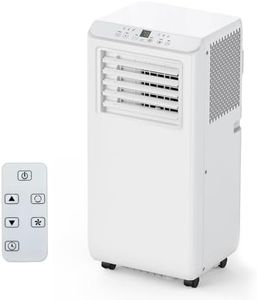 8000 BTU Portable Air Conditioners, 3-in-1 Quiet Portable AC Unit with Efficient Cooling, Remote Control, LED Touch Screen, 24Hrs Timer for Bedroom, Dorms, Office, Indoor Rooms, Dark Grey