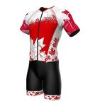 Sparx Mens Elite Aerosuit Triathlon Suit Mens Short Sleeve Tri Suit Skinsuit (Canada, Large)