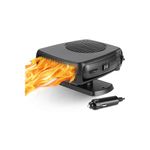 Leaflai Car Heater-12V Portable Auto Heater 150w Auto Defroster That Plug Into Cigarette Lighter, 360° Rotatable Windshield Defogger Defroster for Most Cars