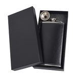 Joy Depot Hip Flasks for Men 12oz with Funnel Stainless Steel Pocket Hip Flask Alcohol Flask for Discrete Shot Drinking of Whiskey Rum Vodka Gift - Black