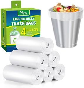 Clear Small Garbage Bags 15L: Trash Bags Garbage Bags for Kitchen Bathroom (Clear,150 Counts)