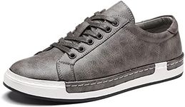 Asifn Men's Leather Casual Skateboa