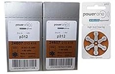 Power One p312 Hearing Aid Battery (20 Packs of 6 Each - 120 Cells) 2 Boxes of 60