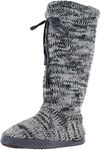 Muk Luks Womens Tall Grace Tie Grey