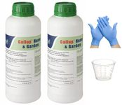 Twin Pack 2 x 1 Litre bottles of Super Strength Gallup Home & Garden Glyphosate Weedkiller, Gallup weed killer, 1L + Free 30ml Measuring cup