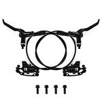 ROADNADO Hydraulic Brake Mountain Bike Hydraulic Brakes, Bicycle Brake Set Right Front 800mm Left Rear 1400mm MTB Hydraulic Brake Set Aluminum Alloy Oil Brake for Universal MTB