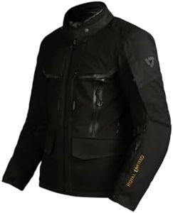 Royal Enfield X Rev'It Mens Darcha Pro Riding Jacket Black (2XL) 46 Cm Ce Level 2 Seeflex Armor At Shoulders And Elbows, With Pockets For Optional Back And Chest Protectors, For Advance Safety.