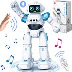 VATOS RC Robot Toys for Kids - Smart Talking Voice Remote Control Robot, Gesture Sensing Programmable Emo Robot Toy for Age 3 4 5 6 7 8 Year Old Boys Girls Birthday Gift Present