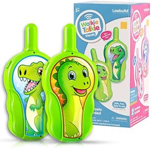 LAEBUILD Toys for 3-12 Year Old Boys Walkie Talkies for Kids 2 Way Radio Gifts, Toddlers Dinosaur Walkie-Talkies Long Range for Indoor Outdoor Hiking Camping for Age 3 up Boys and Girls (2 Pack)