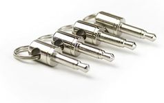 Dongle Dangler Headphone Adapter Keychain – Compatible with iPhone 7/7 Plus/8/8 Plus/X/XR/XS/XS Max and Pixel 2 & 3 – Holds Your Cable on Your Keychain (Chrome 1-Pack) …