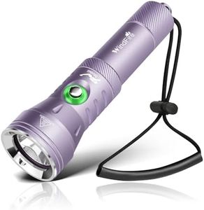 WINDFIRE Dive Light, High-Powered Rechargeable Scuba Flashlight with Power Indicator, IPX8 Waterproof, 12° Beam Angle, 4 Modes Snorkeling Diving & Underwater Exploration Torch (Purple)