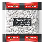 Licorice in 1 Kilo /2.2lbs - Venco Schoolkrijt (Mint Coated Licorice) School chalk liquorice.