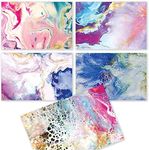 Better Office Products 100-Pack All Occasion Greeting Cards, Assorted Blank Note Cards, 4 x 6 inch, 5 Abstract Art Designs, Blank Inside, with Envelopes, 100 Pack