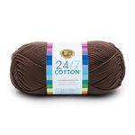 Lion Brand Yarn 761-126 24/7 Cotton Yarn, Cafe Au Lait