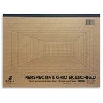 Koala Tools | Room Grid (1-Point) Large Sketch Pad | 9" x 12", 40 pp. - Perspective Grid Graph Paper for Interior Room Design, Industrial, Architectural and 3D Design