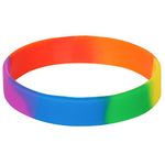 TRIXES Silicone Rainbow Wristband - Accessory for Gay Pride LGBT Festival - Bracelet for Men Women - Water Resistant Multicolored Sport Wrist Band