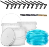 Maple Syrup Tapping Kit Starter Set with 5 Clear Buckets, 32ft Tubing, Taps & Drill Bit – Easy DIY Sap Collection for Maple Trees, Family & Kids