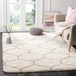 Irsha Carpets Extra Soft Luxury Area Rug Fluffy Carpet Living Room Shaggy Carpet 2-inch Thick Carpet (Ivory Beige, 5x7 Feet)