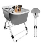 Detachable Dog Bath Tub, Foldable Dog Wash Station for Bathing, Shower, and Grooming, Foldable Dog Bathtub for Cats, 140 Lbs Capacity for Small and Medium Size Dogs, Cats and Other Pet