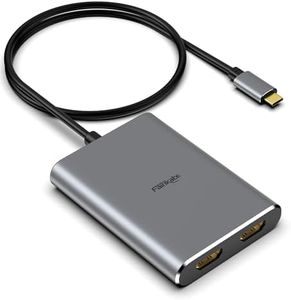 Fairikabe Adaptateur USB C vers double HDMI pour 2 moniteurs, extension d'affichage pour MacBook, répartiteur pour double moniteur, adaptateur MST pour MacBook Pro Air M1 M2 MacOS et Windows