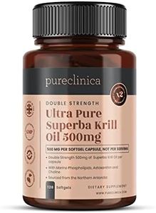 Huile de Krill Ultra Pure 500mg x 120 gélules – provenant des eaux non polluées de l'Antarctique et riche en Astaxanthine et Oméga-3.