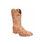 Joe Boots Men's Western Boots: Square Toe Cowboy & Rodeo Boots in Genuine Leather 569, Honey, 9