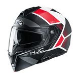 I90HRL - HJC I90 Hollen Flip Front Motorcycle Helmet L Red (MC1SF)