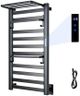 LANMEL 2 in 1 Towel Warmer Rack & Towel Rack Wall,10 Bars Electric Wall Mounted Heated Towel Racks for Bathroom, 24H Time Setting and Temperature Control Heated Drying Rack