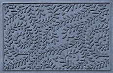 Bungalow Flooring Waterhog Door Mat, 2' x 3' Made in USA, Durable and Decorative Floor Covering, Skid Resistant, Indoor/Outdoor, Water-Trapping, Boxwood Collection, Bluestone