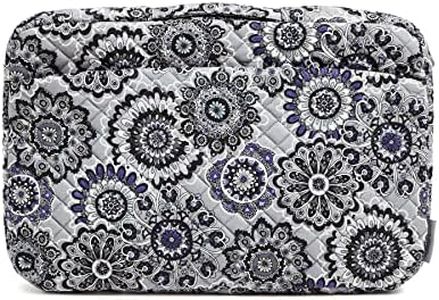 Vera Bradley Women's Cotton Laptop Organizer Tech Accessory, Tranquil Medallion - Recycled Cotton, One Size