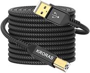 KRORAS USB 2.0 Printer Cable 20 fee