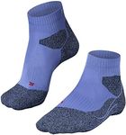 FALKE Women's RU Trail Running Socks, Breathable Quick Dry, Ankle Length, Thick Padding, Stabilizing Athletic Sock, Blue (Lavender 6538), 6.5-7.5, 1 Pair