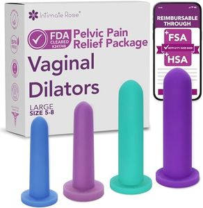 Intimate Rose Large 4-Pack Silicone Dilators for Women & Men, Sizes 5-8