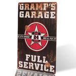 dingleiever-Grandfather's Garage Sign Gift for The Grandad who has Everything Best Grandpa Gift from his Grandson or Granddaughter Gramp's Garage Full Service Sign Open 24hour