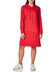 Calvin Klein Women's Long Sleeve Hoodie Dress, Iconic Red, Medium