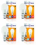 wipro Garnet 12W LED Bulb for Home & Office |Cool Day White (6500K) | B22 Base|220 degree Light coverage |4Kv Surge Protection |400V High Voltage Protection |Energy Efficient | Pack of 4