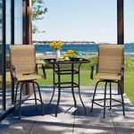 Devoko Patio Swivel Bar Set 3 Piece