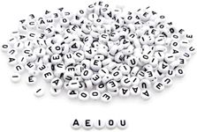Looconi 300pcs Vowel Letter Beads A