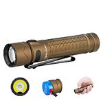 OLIGHT Warrior Mini2 Rechargeable Tactical Flashlight 1750 Lumens, Magnetic LED Flashlights with Dual Switch and Proximity Sensor for EDC, Camping, Outdoor, Emergency (Desert Tan)