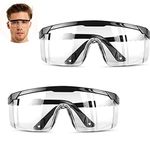 HONGCI 2 Pack Safety Glasses,Anti Fog and UV Protection Protective Clear Goggles,Safety Protection Glasses,Safety Goggles for Kids Nerf Gun Battles,Construction,DIY,Lab,Welding,Chemistry,Personal Use