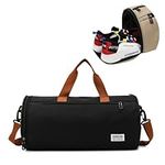 Small Gym Duffle Bag for Women Cabin Bag Travel Gym Bags Men Waterproof Workout Bag Mini Duffle Bag Lightweight Cylinder Bag Overnight Bag Swim Yoga Bags with Wet Pocket Shoe Compartments