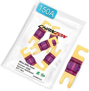 Chanzon 5Pcs 150A AFS Mini ANL (MANL) Fuse Color Coded Casing Gold Plated Fuses 32V 150 Amp
