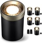 Gardenreet Low Voltage Well Light - Brass Ip65 All Weather Hardwired In-Ground LED Lighting, 12V Directional Fixture, Antique Bronze for Tree Floor Pathway Without PAR36 Bulb