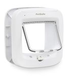 PetSafe Microchip Cat Flap, Battery Powered Pet Door, 4-Way Locking and Easy Installation, White: 1