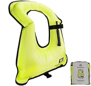 WACOOL Inflatable Snorkel Diving Swimming Scuba Vest Jacket for Adult Youth Kids (Adult, Neon Green)