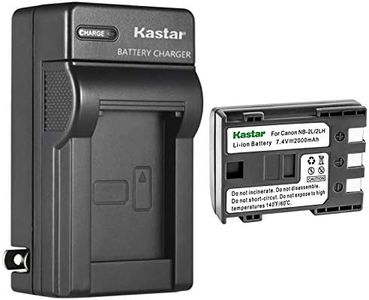 Kastar Battery (1-Pack) and AC Charger for Canon NB-2L NB-2LH and Canon PowerShot G7 G9 S30 S40 S45 S50 S60 S70 S80 DC410 DC420 VIXIA HF R10 HF R100 HF R11 EOS 350D 400D Digital Rebel XT Xti